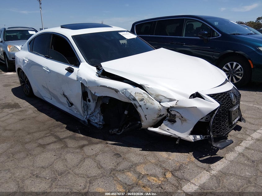 2024 Lexus Is VIN JTHGZ1B21R5079749 IAAI salvage auction — FRONT & REAR, Salvage Title, sold $7,350 on 2026-07-16 (photo 1)