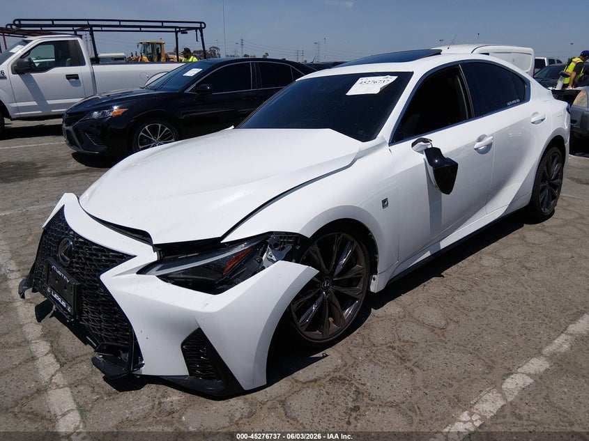 2024 Lexus Is VIN JTHGZ1B21R5079749 IAAI salvage auction — FRONT & REAR, Salvage Title, sold $7,350 on 2026-07-16 (photo 2)