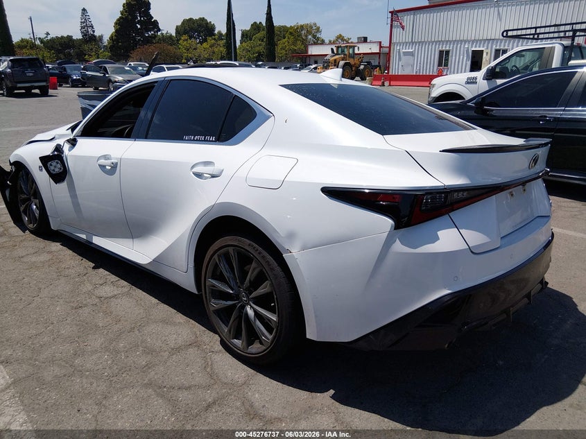 2024 Lexus Is VIN JTHGZ1B21R5079749 IAAI salvage auction — FRONT & REAR, Salvage Title, sold $7,350 on 2026-07-16 (photo 3)