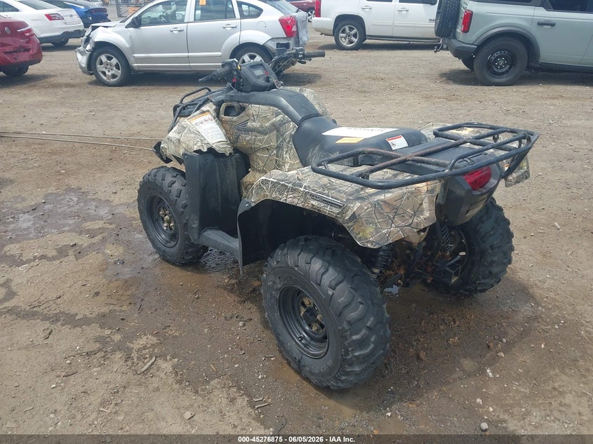 2018 Honda Trx VIN 1HFTE47E1J4300153 IAAI salvage auction — ROLLOVER, Clear (Arkansas), sold $2,200 on 2026-07-08 (photo 3)