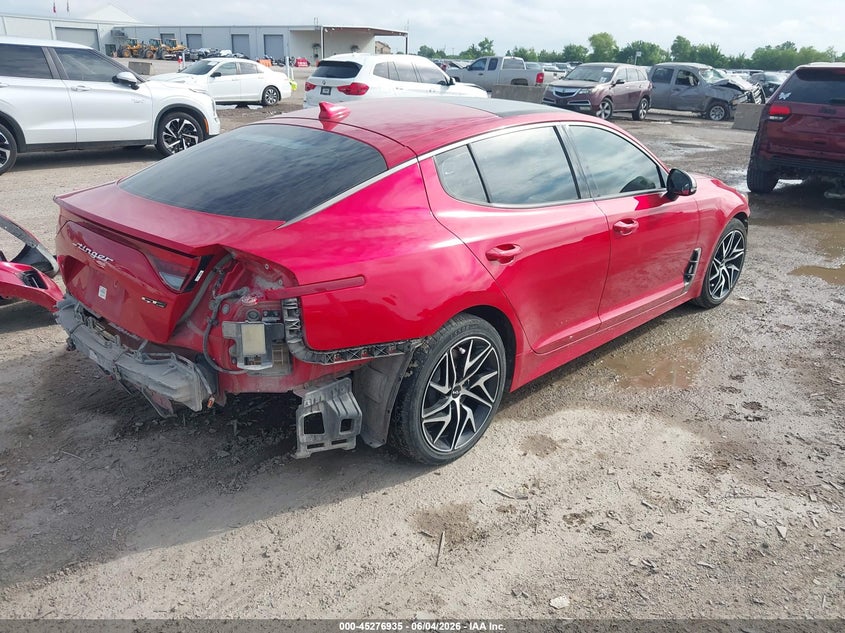 2022 Kia Stinger VIN KNAE35LD0N6104305 IAAI salvage auction — FRONT & REAR, Salvage Title, sold $5,500 on 2026-07-24 (photo 4)