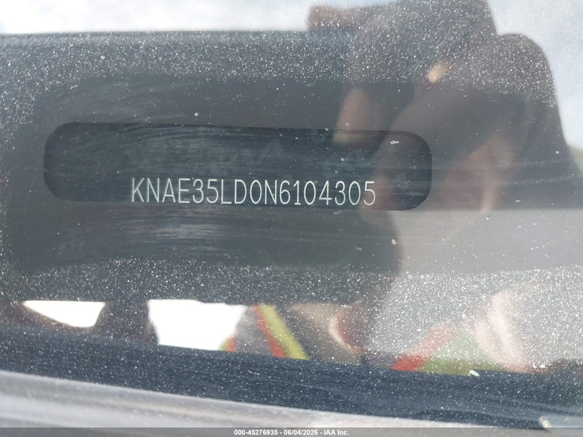 2022 Kia Stinger VIN KNAE35LD0N6104305 IAAI salvage auction — FRONT & REAR, Salvage Title, sold $5,500 on 2026-07-24 (photo 9)