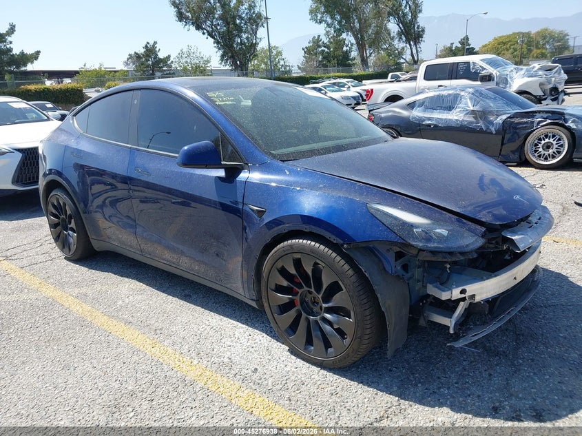 2022 Tesla Model y VIN 7SAYGDEFXNF390202 IAAI salvage auction — FRONT END, Salvage Title, sold $11,125 on 2026-07-14 (photo 1)