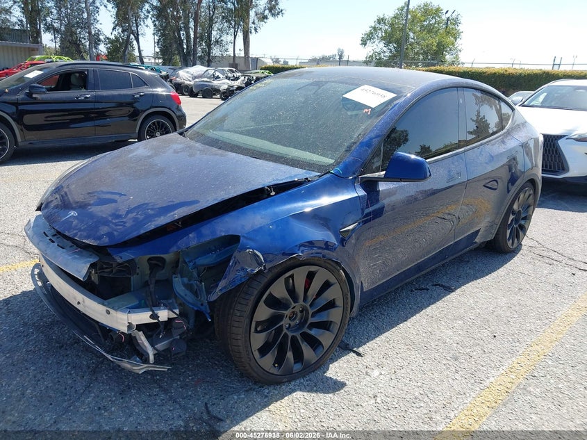 2022 Tesla Model y VIN 7SAYGDEFXNF390202 IAAI salvage auction — FRONT END, Salvage Title, sold $11,125 on 2026-07-14 (photo 2)