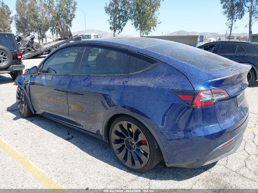2022 Tesla Model y VIN 7SAYGDEFXNF390202 IAAI salvage auction — FRONT END, Salvage Title, sold $11,125 on 2026-07-14 (photo 3)