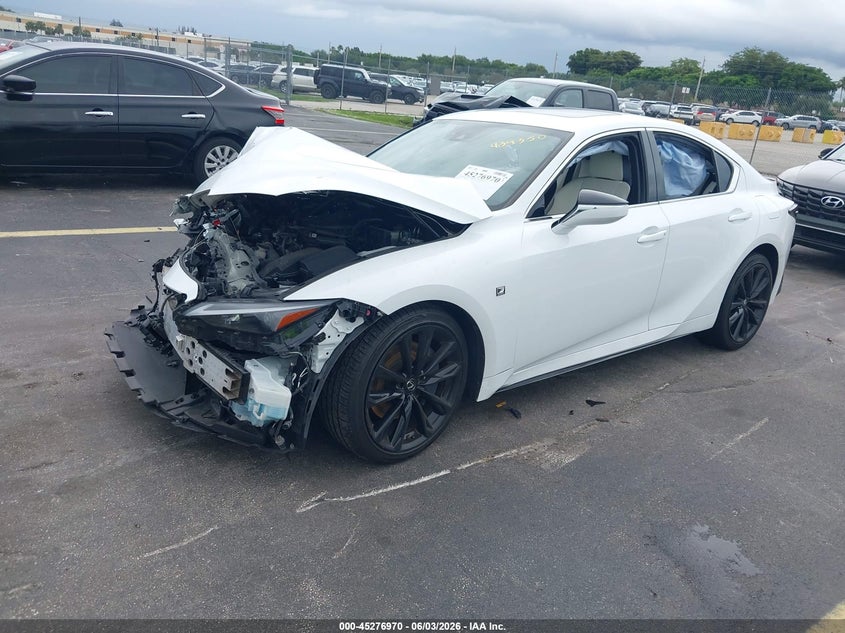 2021 Lexus Is VIN JTHGZ1B23M5043229 IAAI salvage auction — FRONT END, Certificate Of Destruction (Florida), sold $7,700 on 2026-07-30 (photo 2)