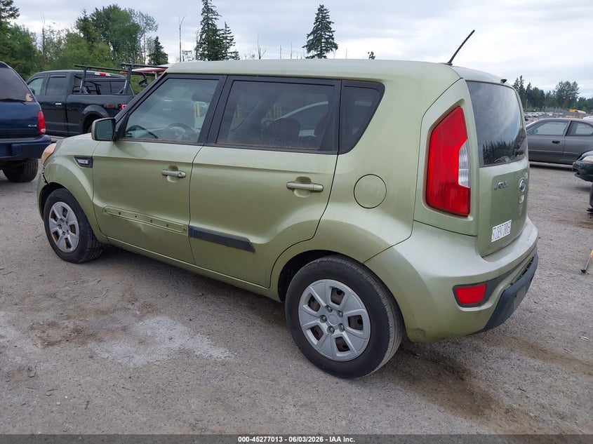 2012 Kia Soul VIN KNDJT2A52C7449158 IAAI salvage auction — NORMAL WEAR, Salvage Title, sold $325 on 2026-07-22 (photo 3)