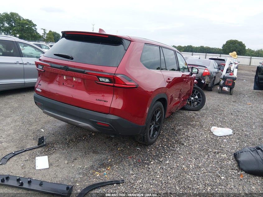 2025 Toyota Highlander VIN 5TDAAAB50SS086930 IAAI salvage auction — RIGHT FRONT, Salvage Title, sold $18,100 on 2026-07-22 (photo 4)