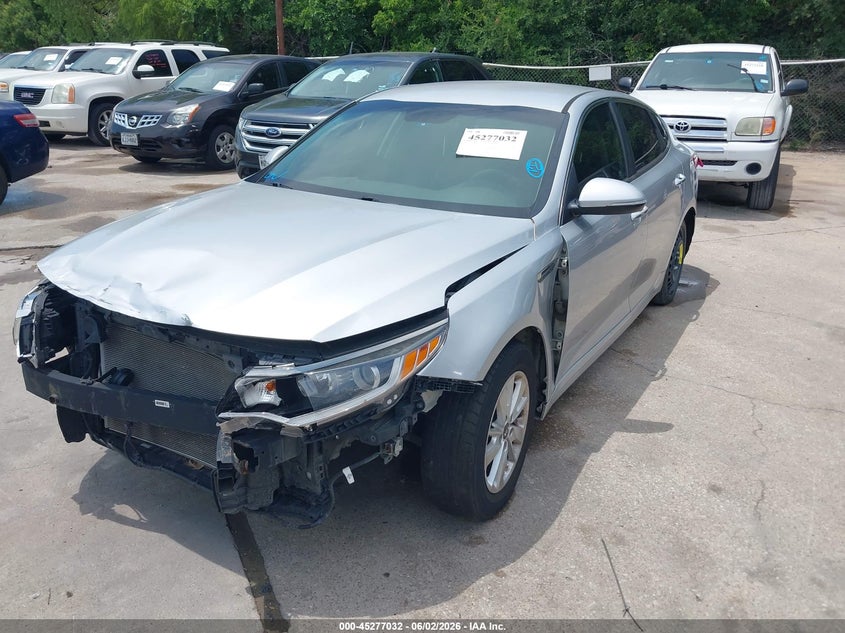 2016 Kia Optima VIN KNAGT4L33G5117360 IAAI salvage auction — NORMAL WEAR, Original (Texas), sold $1,075 on 2026-07-13 (photo 2)
