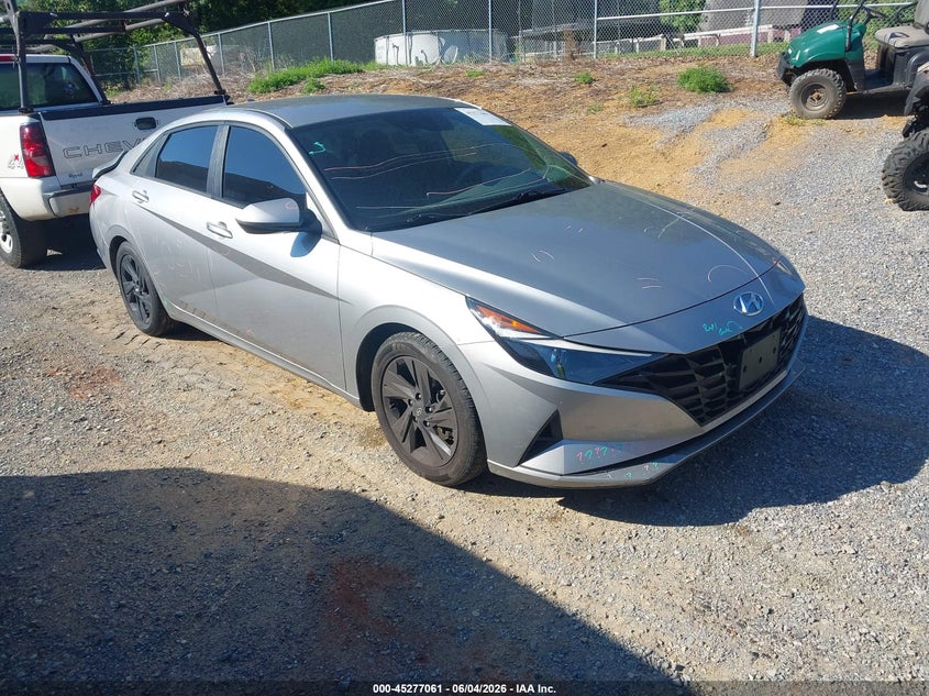 2021 Hyundai Elantra VIN 5NPLM4AG1MH011182 IAAI salvage auction — REAR END, Salvage Title, sold $3,550 on 2026-07-14 (photo 1)