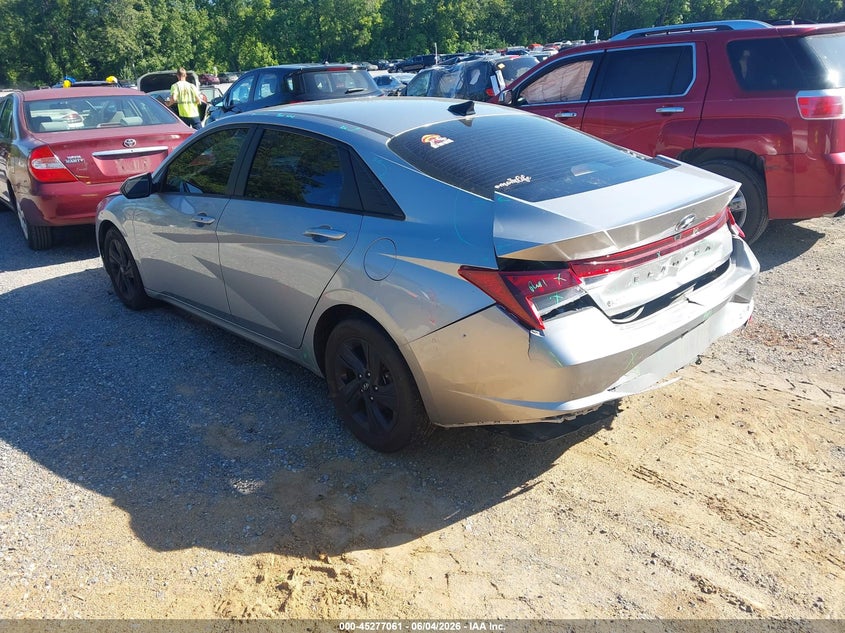 2021 Hyundai Elantra VIN 5NPLM4AG1MH011182 IAAI salvage auction — REAR END, Salvage Title, sold $3,550 on 2026-07-14 (photo 3)