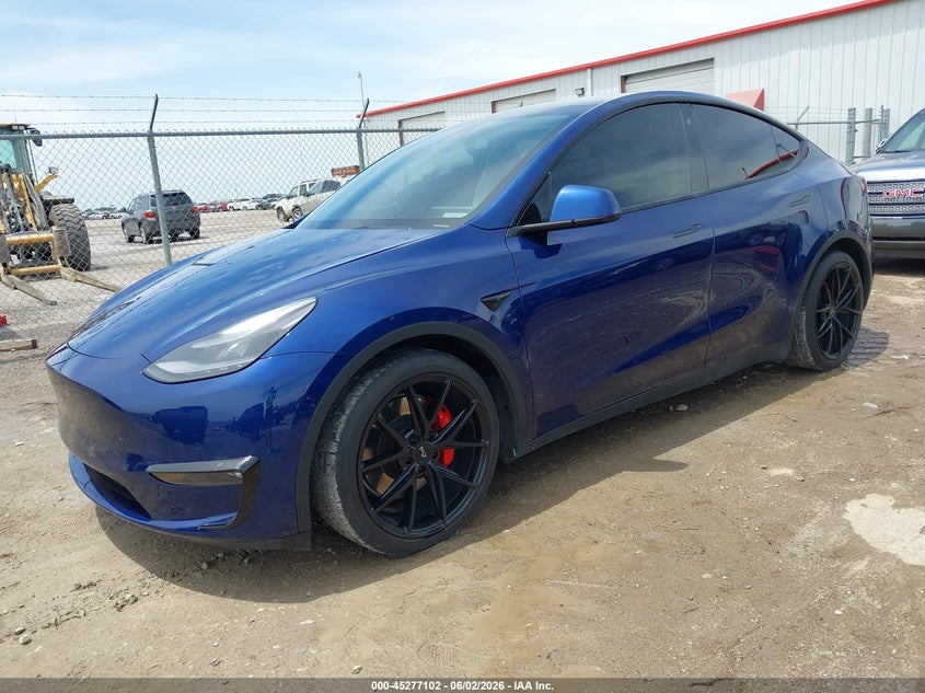 2021 Tesla Model y VIN 5YJYGDEF7MF269218 IAAI salvage auction — HAIL, Salvage Title, sold $16,100 on 2026-07-17 (photo 2)