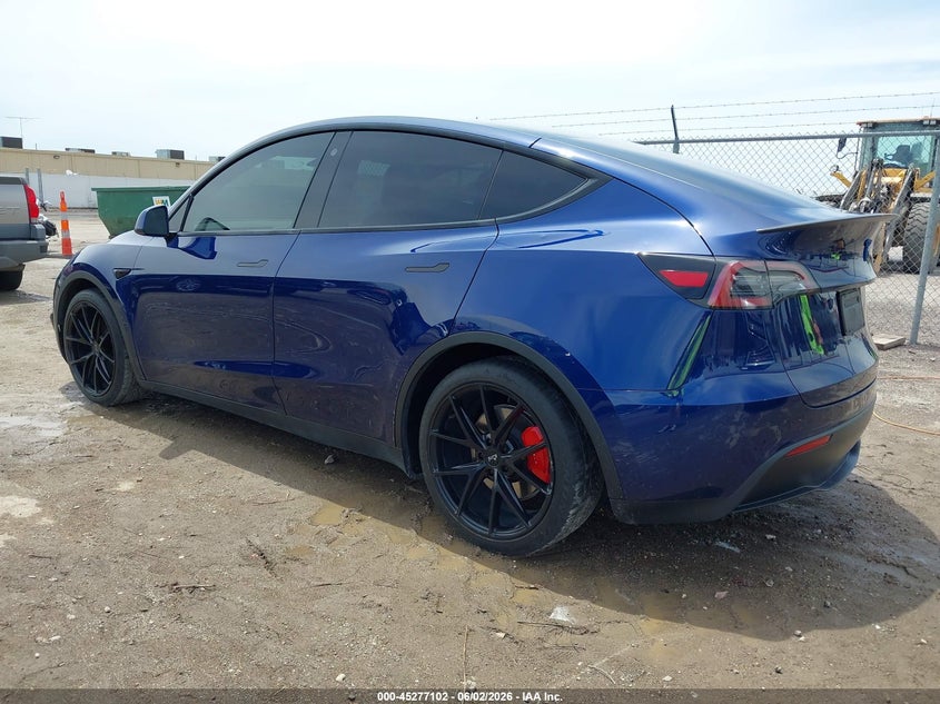 2021 Tesla Model y VIN 5YJYGDEF7MF269218 IAAI salvage auction — HAIL, Salvage Title, sold $16,100 on 2026-07-17 (photo 3)