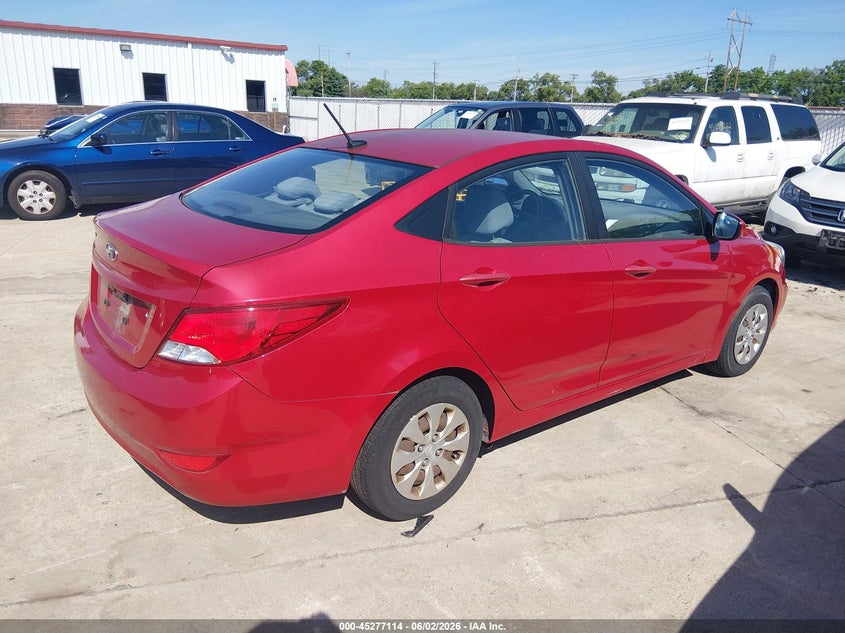 2015 Hyundai Accent VIN KMHCT4AE3FU911331 IAAI salvage auction — NORMAL WEAR, Salvage Title, sold $250 on 2026-07-21 (photo 4)