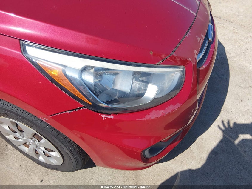 2015 Hyundai Accent VIN KMHCT4AE3FU911331 IAAI salvage auction — NORMAL WEAR, Salvage Title, sold $250 on 2026-07-21 (photo 6)