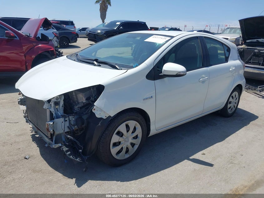 2013 Toyota Prius c VIN JTDKDTB35D1051418 IAAI salvage auction — FRONT END, Salvage Title, sold $1,425 on 2026-07-15 (photo 2)