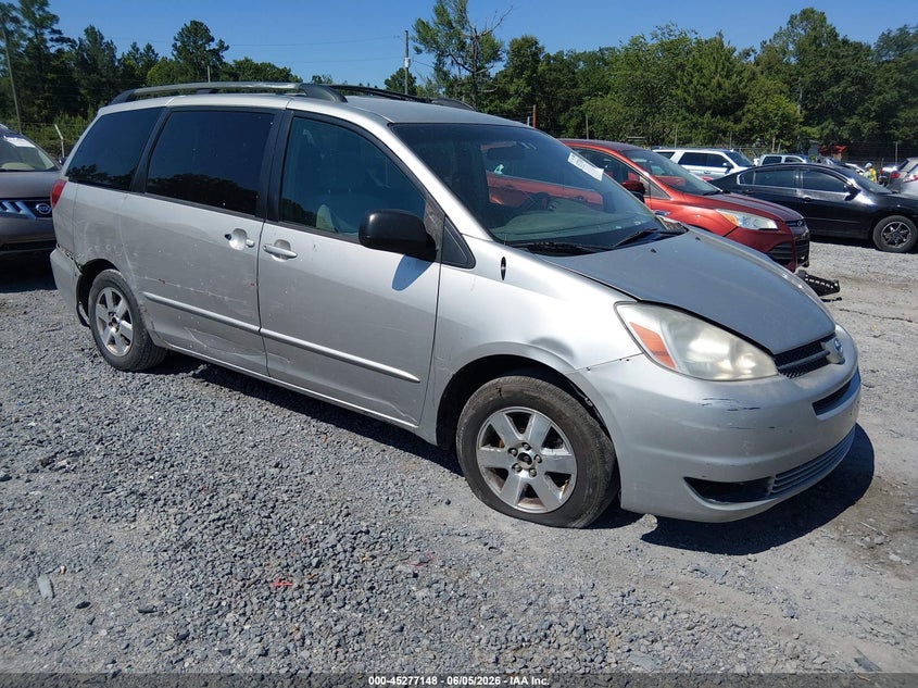 2004 Toyota Sienna VIN 5TDZA23C74S167058 IAAI salvage auction — LEFT FRONT, Salvage (South Carolina), sold $25 on 2026-07-28 (photo 1)