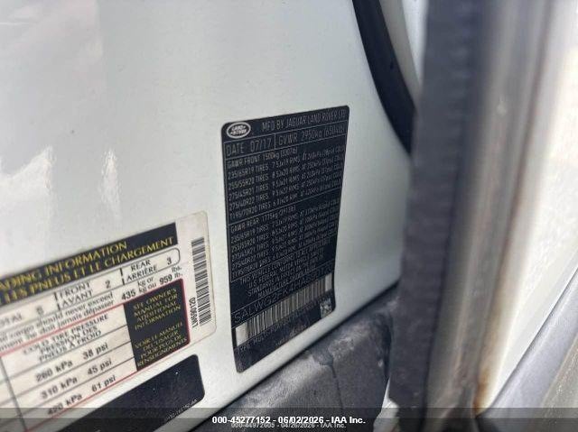 2017 Land rover Range rover sport VIN SALWG2FK4HA690120 IAAI salvage auction — MECHANICAL, Clear (Florida), sold $2,750 on 2026-07-15 (photo 9)
