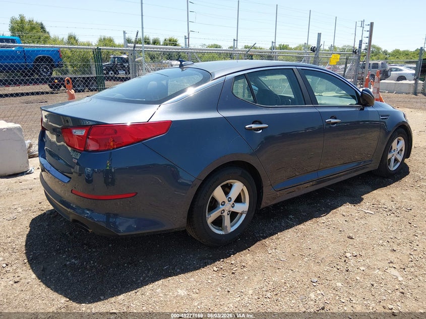 2015 Kia Optima VIN KNAGM4A79F5611112 IAAI salvage auction — FRONT END, Salvage Title, sold $800 on 2026-07-08 (photo 4)