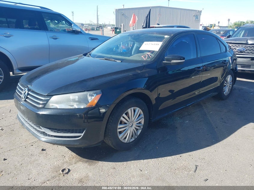 2014 Volkswagen Passat VIN 1VWAS7A32EC052703 IAAI salvage auction — REAR END, Salvage Title, sold $550 on 2026-07-09 (photo 2)