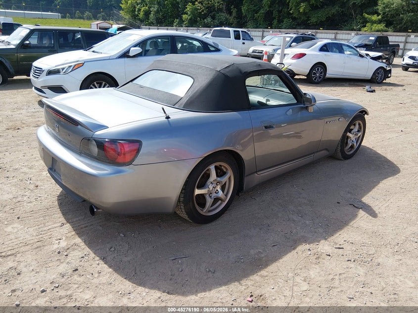 2001 Honda S2000 VIN JHMAP11451T006298 IAAI salvage auction — LEFT FRONT, Salvage (Tennessee), sold $7,450 on 2026-07-08 (photo 4)