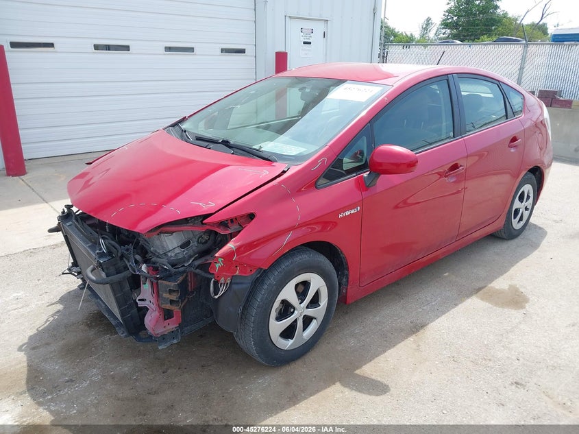2014 Toyota Prius VIN JTDKN3DU6E0376914 IAAI salvage auction — FRONT END, Salvage (Illinois), sold $2,250 on 2026-07-14 (photo 2)
