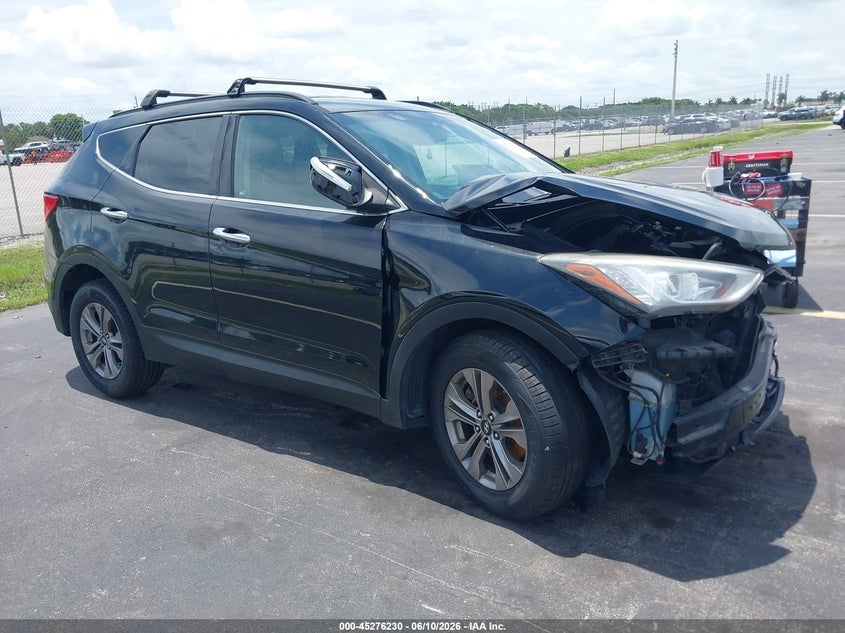 2016 Hyundai Santa fe VIN 5XYZUDLB4GG372753 IAAI salvage auction — LEFT FRONT, Rebuildable (Florida), sold $1,250 on 2026-07-16 (photo 1)