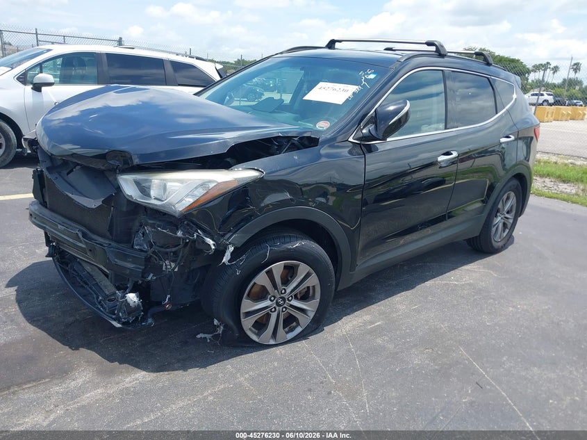 2016 Hyundai Santa fe VIN 5XYZUDLB4GG372753 IAAI salvage auction — LEFT FRONT, Rebuildable (Florida), sold $1,250 on 2026-07-16 (photo 2)