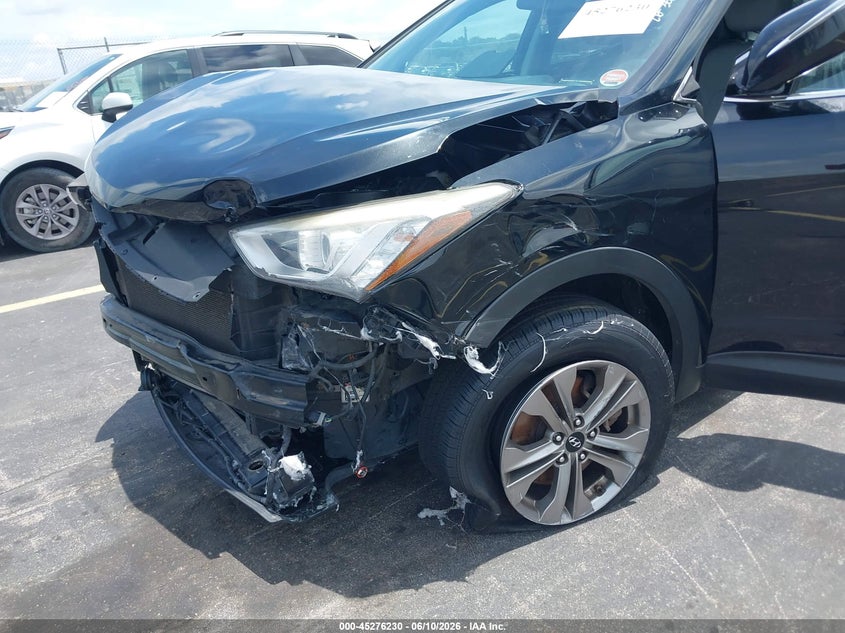 2016 Hyundai Santa fe VIN 5XYZUDLB4GG372753 IAAI salvage auction — LEFT FRONT, Rebuildable (Florida), sold $1,250 on 2026-07-16 (photo 6)