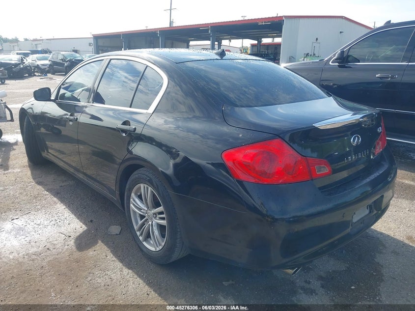 2010 Infiniti G VIN JN1CV6AP8AM204037 IAAI salvage auction — WATER/FLOOD, Certificate Of Destruction (Louisiana), sold $475 on 2026-08-02 (photo 3)