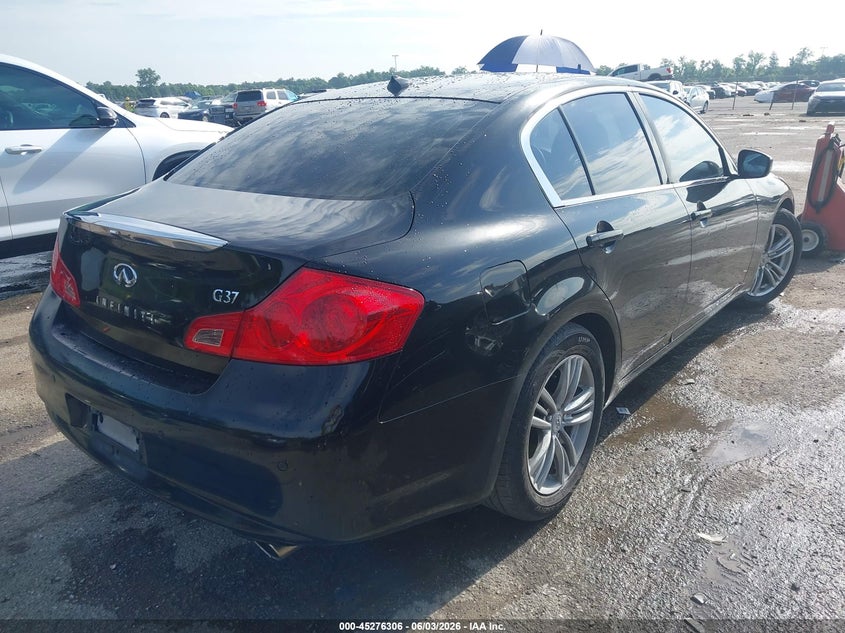 2010 Infiniti G VIN JN1CV6AP8AM204037 IAAI salvage auction — WATER/FLOOD, Certificate Of Destruction (Louisiana), sold $475 on 2026-08-02 (photo 4)