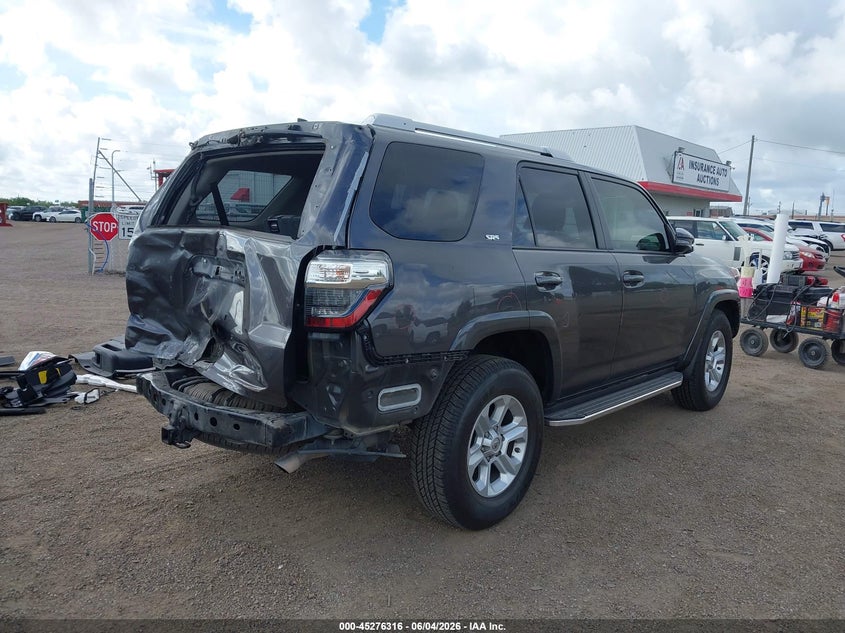 2018 Toyota 4runner VIN JTEZU5JR0J5187200 IAAI salvage auction — REAR END, Original (Texas), sold $10,700 on 2026-07-28 (photo 4)