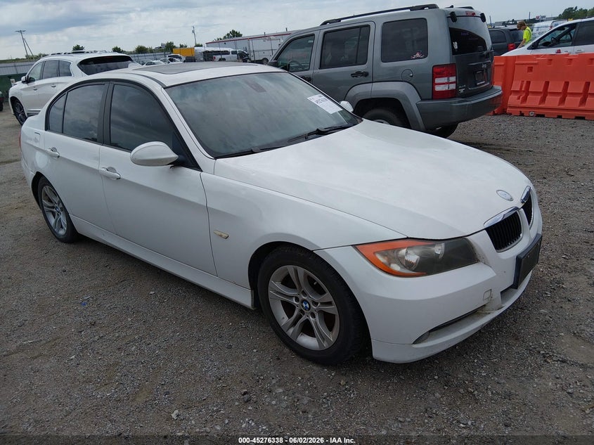2008 BMW 3 series VIN WBAVA33598P143394 IAAI salvage auction — NORMAL WEAR, Certificate Of Title (Nebraska), sold $575 on 2026-07-09 (photo 1)