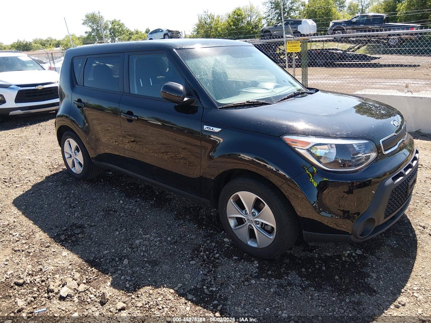 2016 Kia Soul VIN KNDJN2A24G7279147 IAAI salvage auction — LEFT SIDE, Salvage Title, sold $1,050 on 2026-07-15 (photo 1)