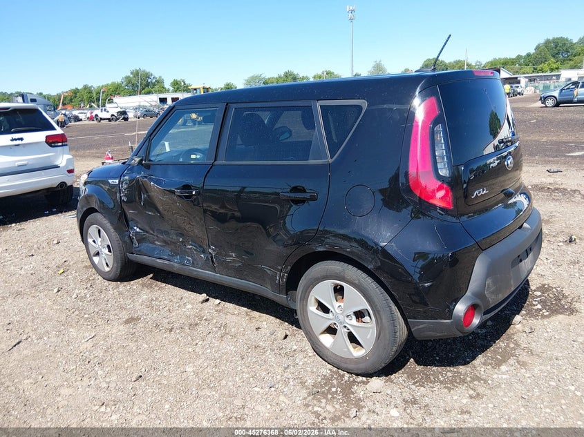 2016 Kia Soul VIN KNDJN2A24G7279147 IAAI salvage auction — LEFT SIDE, Salvage Title, sold $1,050 on 2026-07-15 (photo 3)