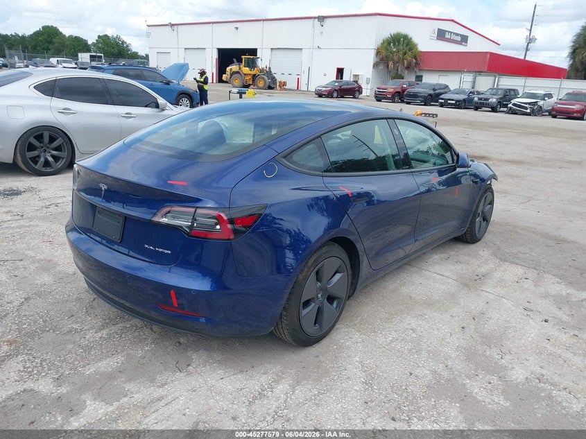 2021 Tesla Model 3 VIN 5YJ3E1EB2MF862111 IAAI salvage auction — FRONT END, Rebuildable (Florida), sold $7,300 on 2026-07-30 (photo 4)