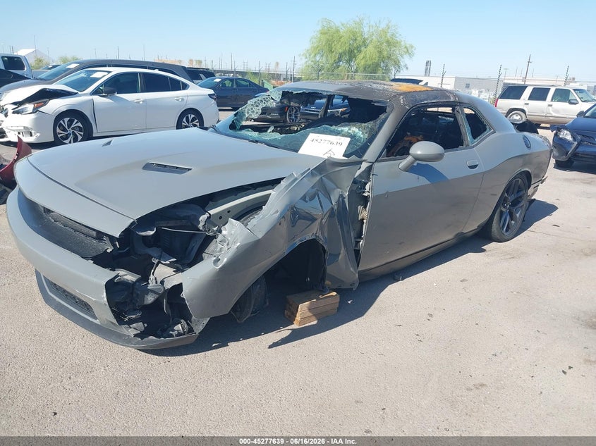 2019 Dodge Challenger VIN 2C3CDZAG6KH574915 IAAI salvage auction — EXTERIOR BURN, Non-Repairable (Arizona), sold $650 on 2026-07-09 (photo 2)