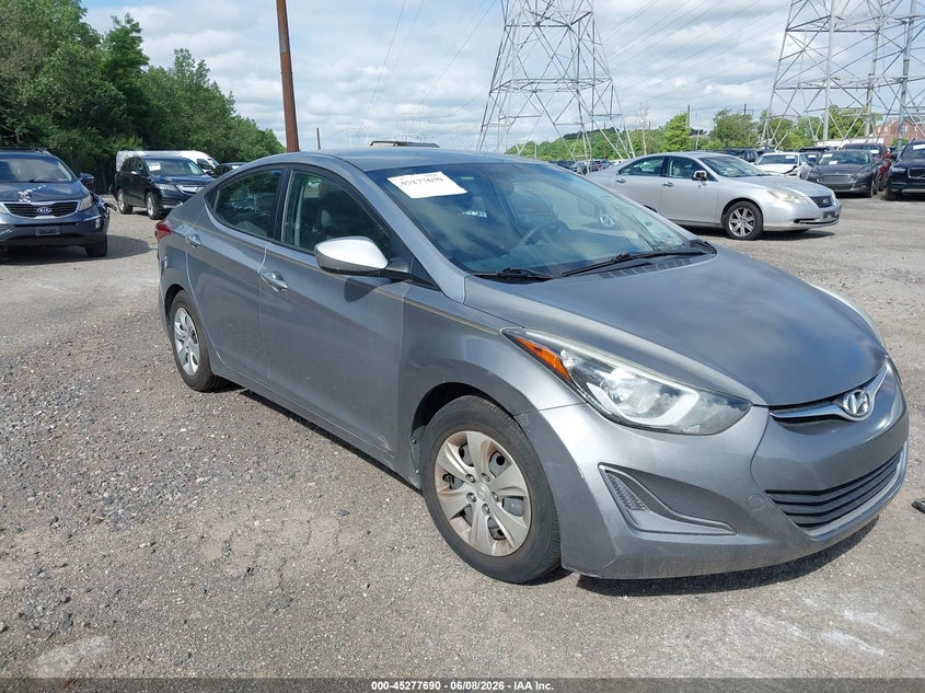 2016 Hyundai Elantra VIN KMHDH4AE3GU543742 IAAI salvage auction — NORMAL WEAR, Salvage Title, sold $250 on 2026-07-24 (photo 1)