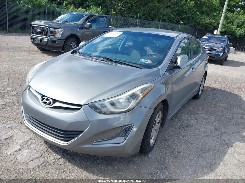 2016 Hyundai Elantra VIN KMHDH4AE3GU543742 IAAI salvage auction — NORMAL WEAR, Salvage Title, sold $250 on 2026-07-24 (photo 2)