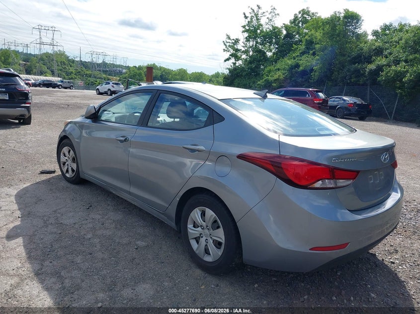 2016 Hyundai Elantra VIN KMHDH4AE3GU543742 IAAI salvage auction — NORMAL WEAR, Salvage Title, sold $250 on 2026-07-24 (photo 3)