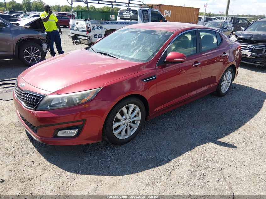 2015 Kia Optima VIN 5XXGN4A72FG409045 IAAI salvage auction — NORMAL WEAR, Clear (Delaware), sold $1,850 on 2026-07-13 (photo 2)