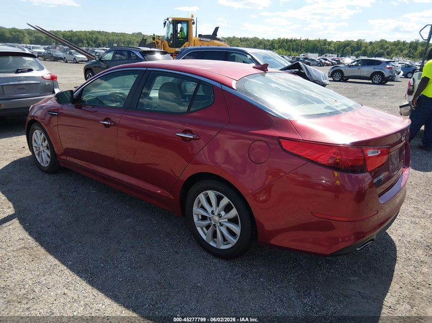 2015 Kia Optima VIN 5XXGN4A72FG409045 IAAI salvage auction — NORMAL WEAR, Clear (Delaware), sold $1,850 on 2026-07-13 (photo 3)
