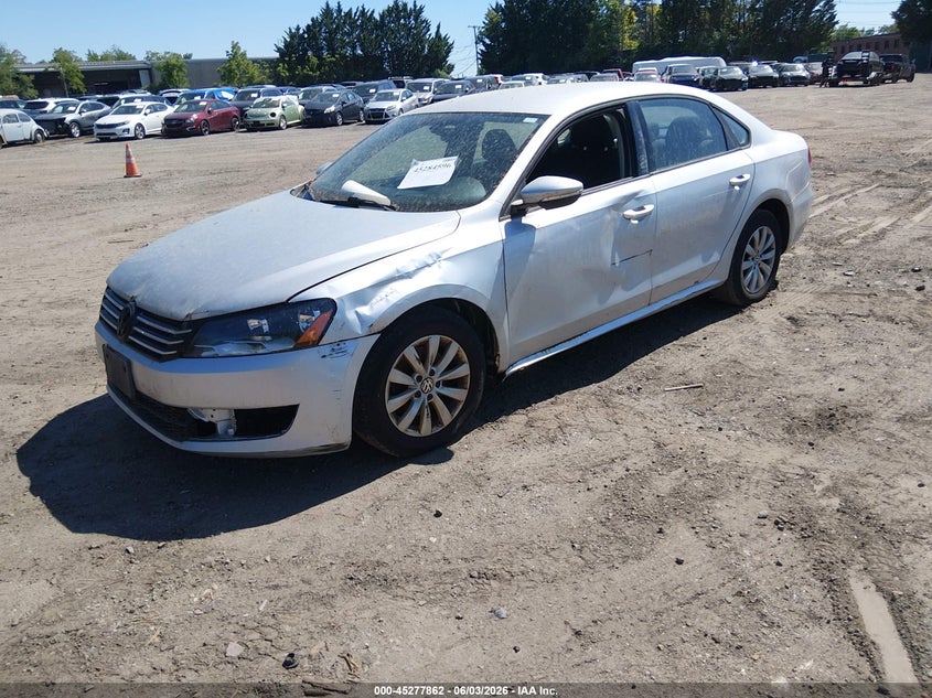 2012 Volkswagen Passat VIN 1VWAP7A31CC065294 IAAI salvage auction — NORMAL WEAR, Clear (Rhode Island), sold $225 on 2026-07-10 (photo 2)