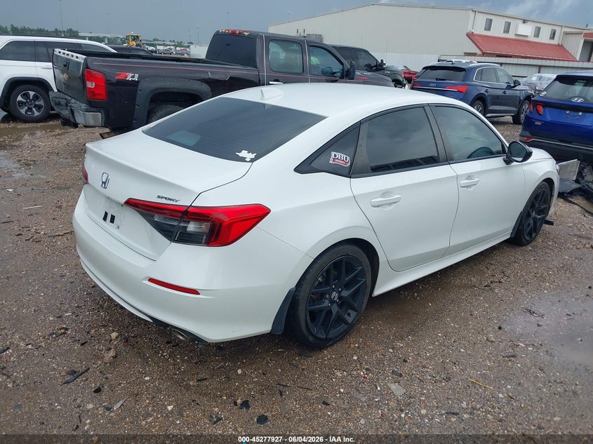 2022 Honda Civic VIN 2HGFE2F59NH564325 IAAI salvage auction — HAIL, Original (Texas), sold $14,000 on 2026-07-30 (photo 4)
