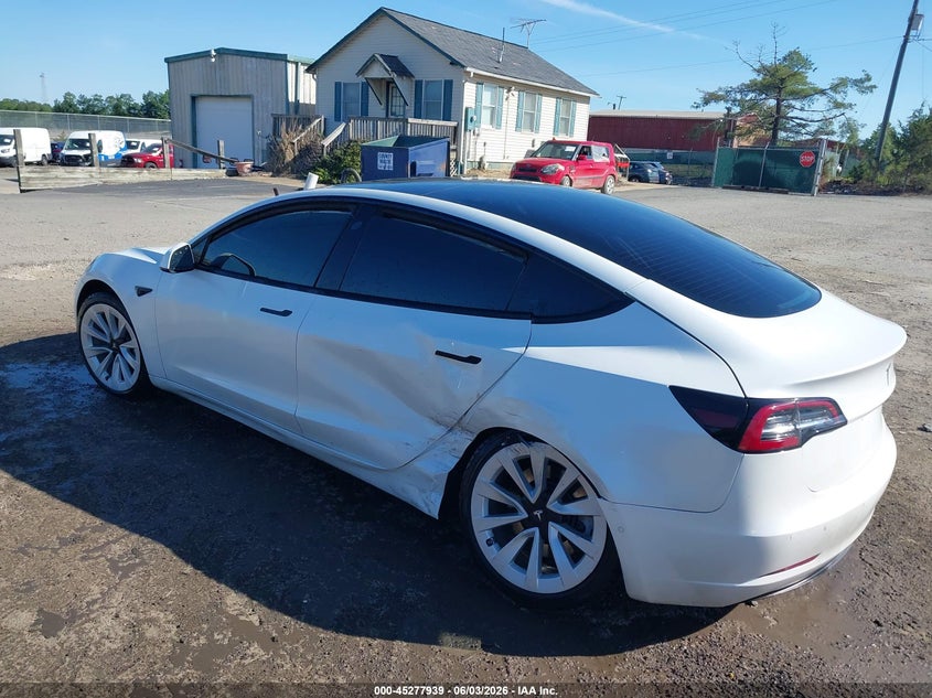 2022 Tesla Model 3 VIN 5YJ3E1EB0NF367326 IAAI salvage auction — LEFT SIDE, Salvage Title, sold $8,375 on 2026-07-06 (photo 3)