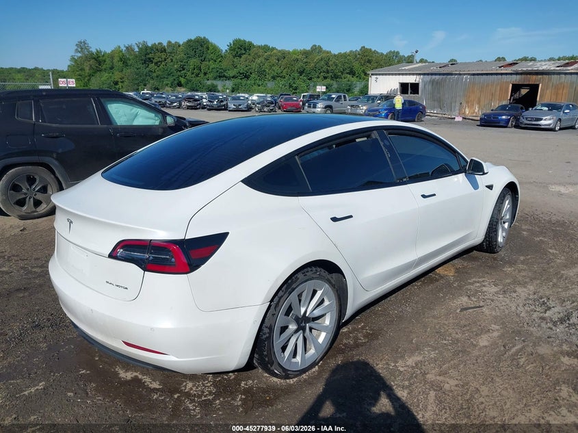 2022 Tesla Model 3 VIN 5YJ3E1EB0NF367326 IAAI salvage auction — LEFT SIDE, Salvage Title, sold $8,375 on 2026-07-06 (photo 4)