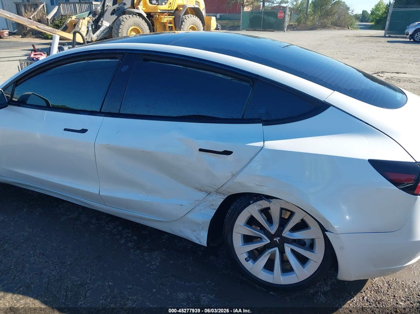 2022 Tesla Model 3 VIN 5YJ3E1EB0NF367326 IAAI salvage auction — LEFT SIDE, Salvage Title, sold $8,375 on 2026-07-06 (photo 6)