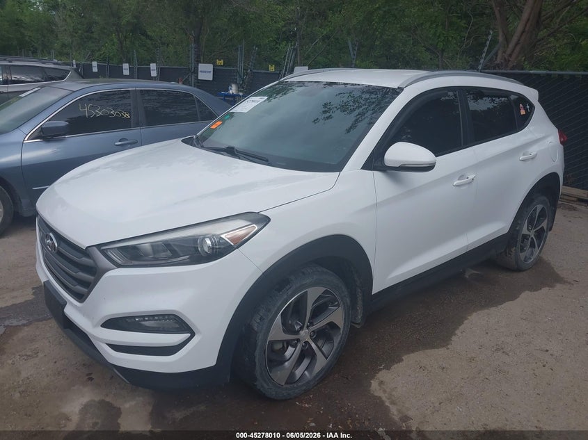 2016 Hyundai Tucson VIN KM8J33A27GU116517 IAAI salvage auction — HAIL, Salvage Title, sold $2,550 on 2026-07-22 (photo 2)