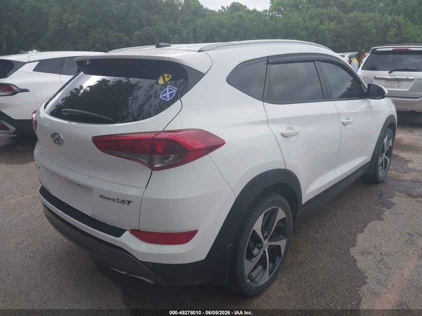 2016 Hyundai Tucson VIN KM8J33A27GU116517 IAAI salvage auction — HAIL, Salvage Title, sold $2,550 on 2026-07-22 (photo 4)