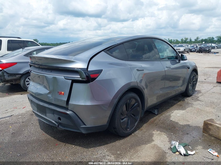 2026 Tesla Model y VIN 7SAYGDEE8TA380432 IAAI salvage auction — REAR END, Salvage Title, sold $21,800 on 2026-07-21 (photo 4)